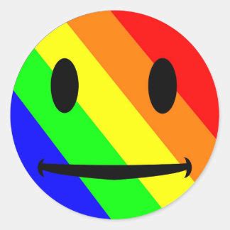 Rainbow Smiley Stickers Zazzle