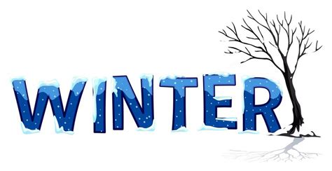 Font design with word winter 446002 Vector Art at Vecteezy