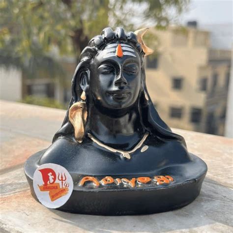 Black Adiyogi Shiva Idol Statue For Car Dash Board Pooja And T Lord Adiyogi Shankara Murti