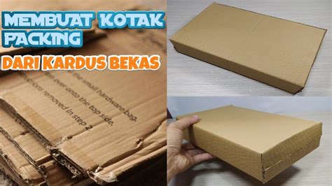 Cara Mudah Membuat Kotak Packing Dari Kardus Bekas Youtube