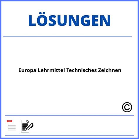 Technisches Zeichnen Fachzeichnen Teil L Sungen