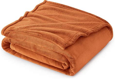 Amazon Bedsure Manta De Forro Polar Naranja Quemado Color Mango