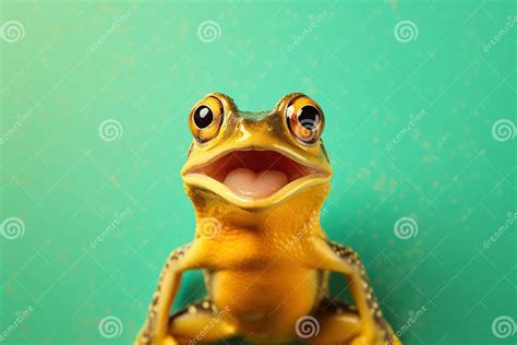 Shocked Frog with Surprised Eyes, Concept of Surprise Stock Image ...
