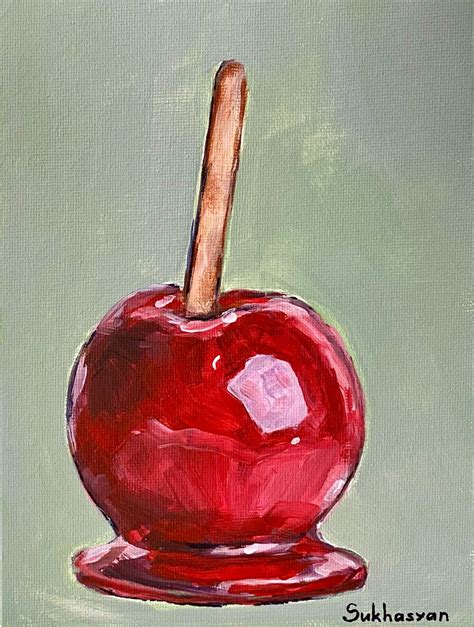 Caramelized Apple In 2020 Fall Canvas Acrylic Painting Canvas