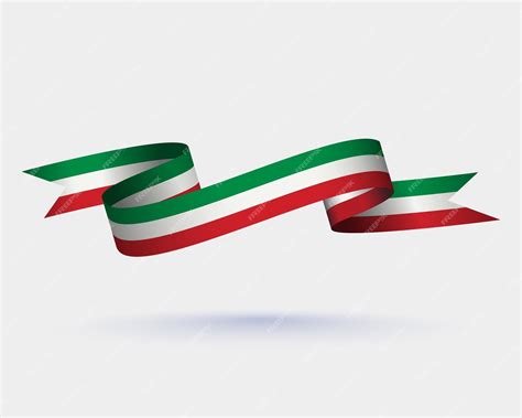 Cinta de vector con el tricolor de italia aislado sobre fondo blanco