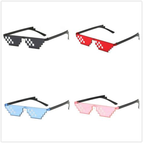 Cool Mosaic Glasses Deal With It 8 Bit Pixel Thug Life Sunglasses Party Eyewear Ebay