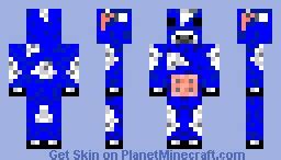 Blue Mooshroom Cow Minecraft Skin