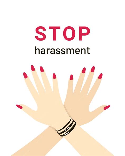 Premium Vector Signs And Banners To Stop Sexual Harassment Womens