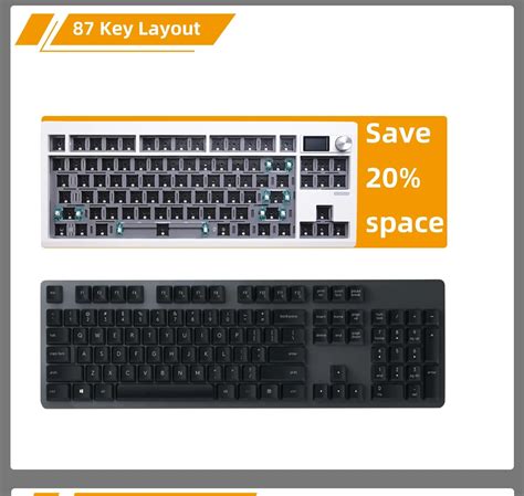 GMK87 Mechanical Keyboard KIT With Display Screen RGB Backlit Gasket Structure Gaming Hot Swap