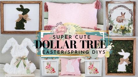 Super Cute Dollar Tree Easter Spring DIYs 2021 DT DIYs Bunny Themed