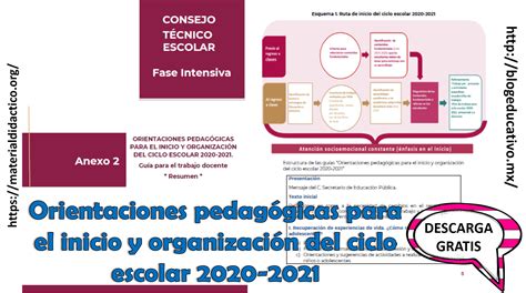 Orientaciones Pedagógicas Para El Inicio Y Organización Del Ciclo Escolar 2020 2021 Material