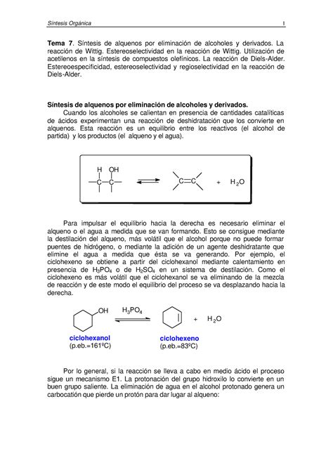 Tema So S Ntesis Org Nica Tema S Ntesis De Alquenos Por