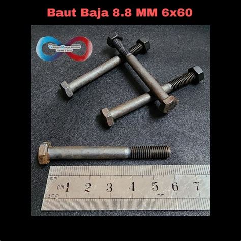 Jual Baut Mur Baja Htb Grade X Mm Tidak Fulldrat Shopee