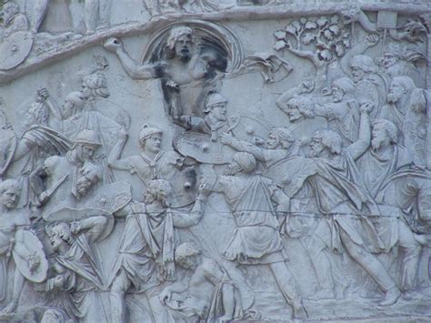 Trajans Column Detail Depicting Scene From The Dacian Wars Roman 2nd