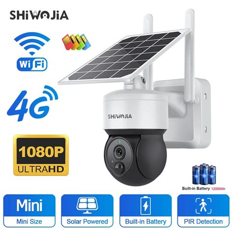 Shiwojia P G Sim Card Solar Ptz Camera Pir Human Body Detection