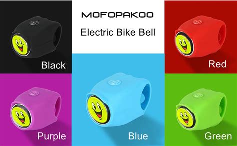 MOFOPAKOO Electric Bike Horn 120 DB 6 Sound Modes Bicycle Horn Loud