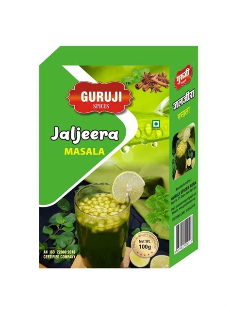 Guruji Spices Jal Jeera Masala Powder Packaging Size G Packaging