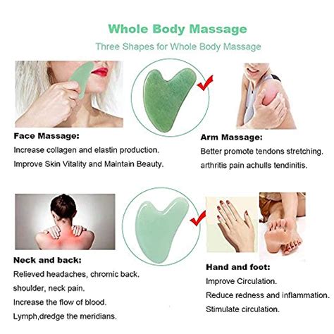 Ditind Gua Sha Jade Stone Gua Sha Massage Tool Guasha Tool For