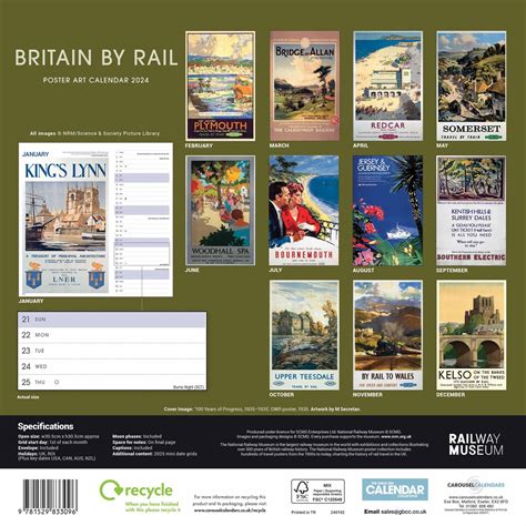 National Railway Museum Britain By Rail Calendar 2024 By Carousel