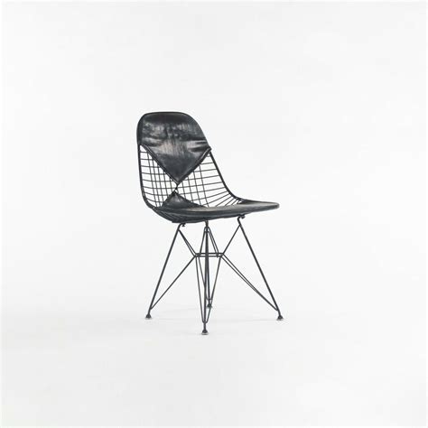 1957 Set Of 6 Herman Miller Eames DKR 2 Wire Dining Chairs W Base And Bikini Pads For Sale At