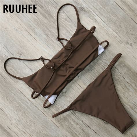 Discount This Month Ruuhee Bikini Swimwear Women Swimsuit Bikini Set Brazilian Bathing Suit