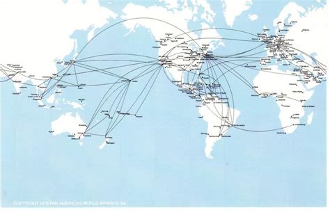 Pan Am Airways Route Map From S Panamroutemap Route Map