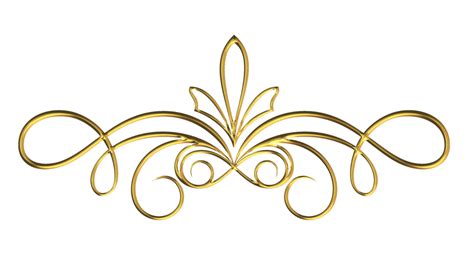 Gold Decorative Scroll Clip Art