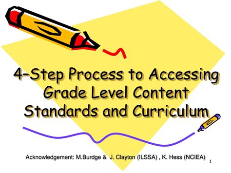 Ppt 4step Process To Accessing Grade Level Content Standards And