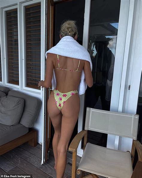 Elsa Hosk Shows Off Her Toned Physique In A Floral Print Bikini In New Snaps Daily Mail Online