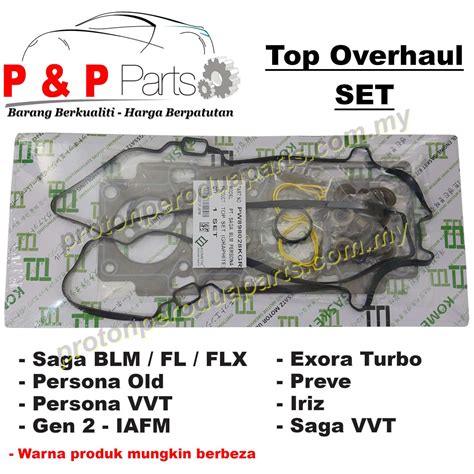 Top Set Gasket Overhaul Engine Proton Blm Fl Flx Persona Preve Exora