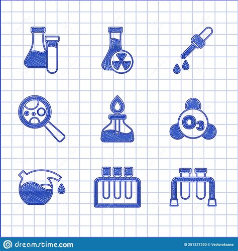 Set Alcohol Or Spirit Burner Test Tube Ozone Microorganisms Under