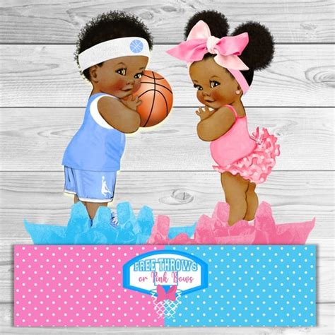 Free Throws Or Pink Bows PRINTABLE Gender Reveal Guess Sign Etsy