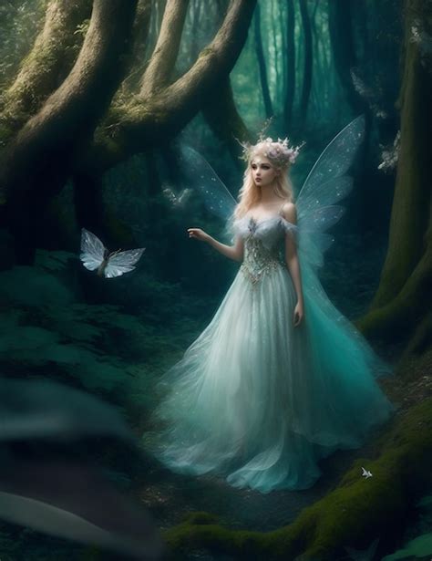 Premium AI Image | fairy in forest illustration