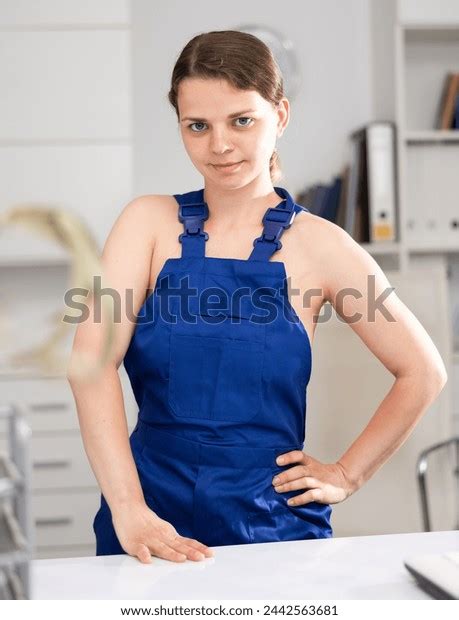 Waist Up Portrait Seductive Naked Woman Overall Stock Photo 2442563681 Shutterstock