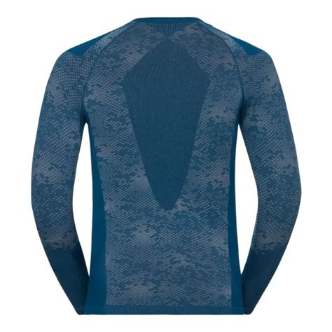 Odlo Blackcomb Evolution Warm Thermal Base Layer Top Blue Opal