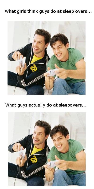 What Girls Think Guys Do At Sleepovers R Funny