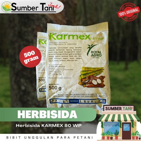 Jual Herbisida Selektif Karmex 80 WP Kemasan 500gr Untuk Tebu Nanas