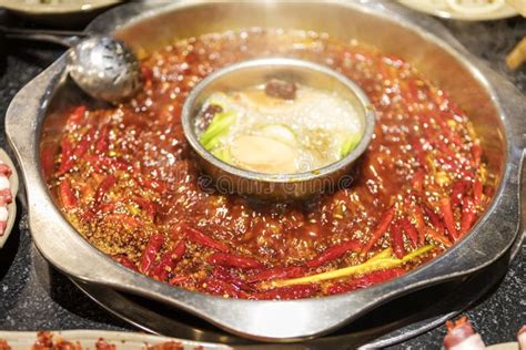 Delicious Spicy Sichuan Hot Pot Stock Image Image Of Meat Function 102131813