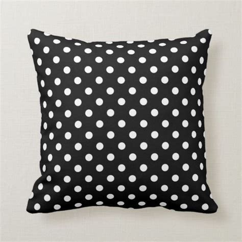 Modern Black And White Polka Dot Throw Pillow Throwpillows Polkadots Homedecor Cushions