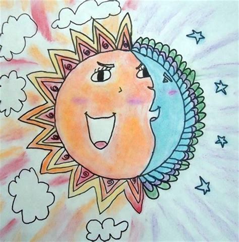 1000+ images about Kids Art - Sun and Moon on Pinterest | Sun, Sun designs and Solar power