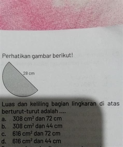 Matematika Sekolah Dasar 18 Perhatikan Gambar Berikut Luas Dan