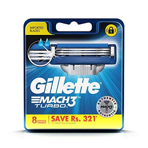 Gillette Mach3 Turbo Shaving Razor Blades Pack Of 8 Buy Gillette