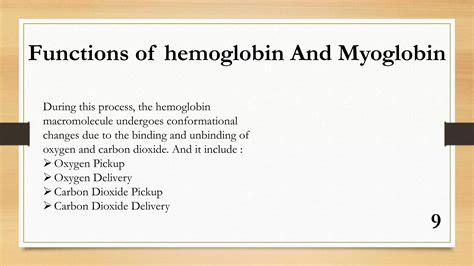 Hemoglobin and myoglobin | PPT