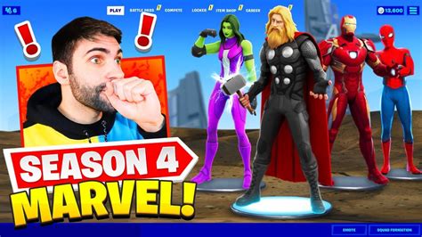 Fortnite Season 4 Chapter 2 Marvel Skins Fortnite Chapter 2 Season 4 Youtube