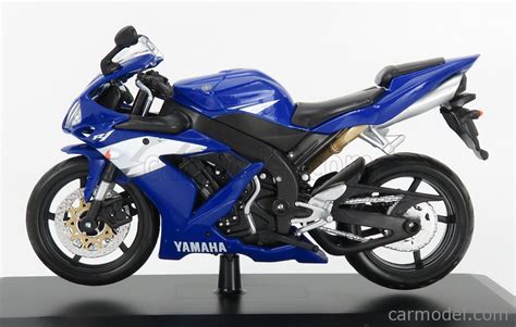 MAISTO 32712 Escala 1 12 YAMAHA YZF R1 2004 BLUE WHITE