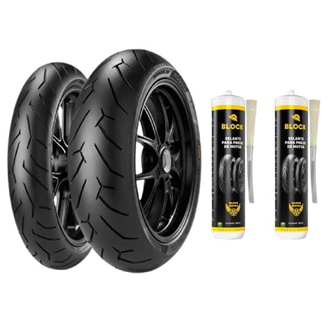 Par Pneu Cbr 1000 R 190 55r17 120 70r17 Diablo Rosso II Pirelli