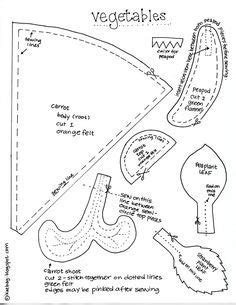 Pattern for felt vegetables Quiet Book Patterns, Sewing Patterns For ...