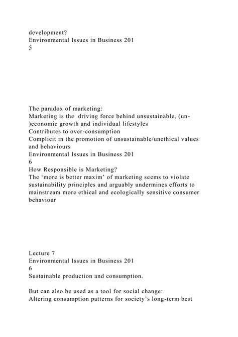 Environmental Issues In Business 2011environmental Issues Docx