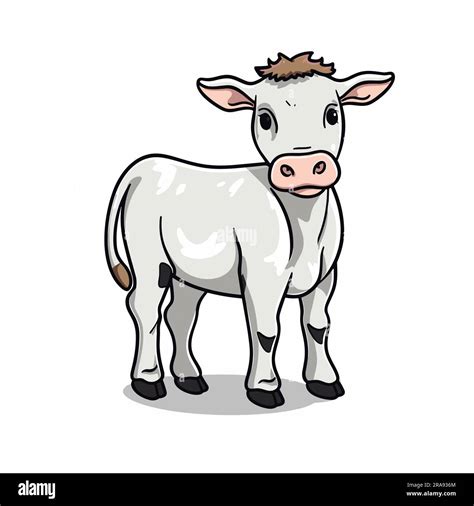 Cow. Cow hand-drawn illustration. Vector doodle style cartoon ...