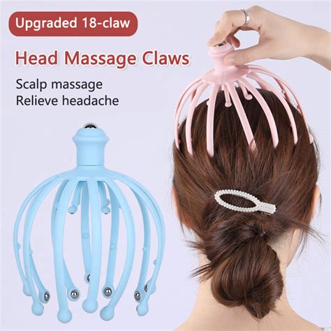 Multifunctional Head Massager Detachable 18 Claw 5 Claw Steel Ball Scalp Massage Soothes Fatigue